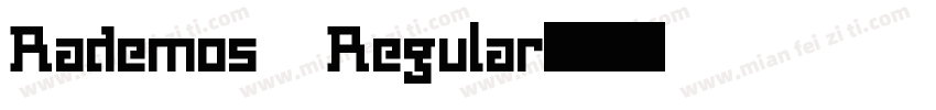 Rademos Regular字体转换